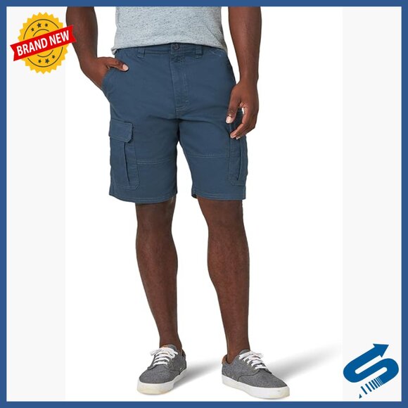 Men's Cargo Shorts with Stretch Fabric 6 Pockets Relaxed Fit 10-Inch Inseam